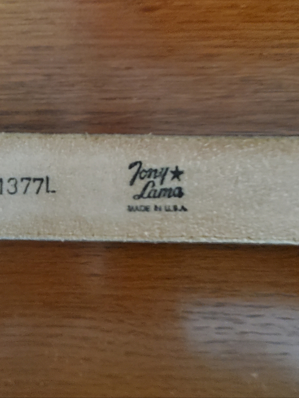 Tony Lama Tan Leather Ostrich Belt with Silver Buckle - Picture 3 of 6